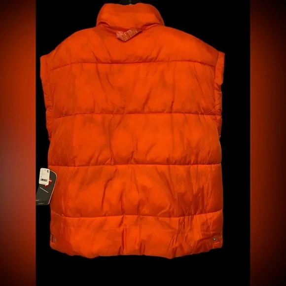 Free People Movement Orange Puffer Vest In a Bubble Oversized FP Vest NWT M - Picture 7 of 11